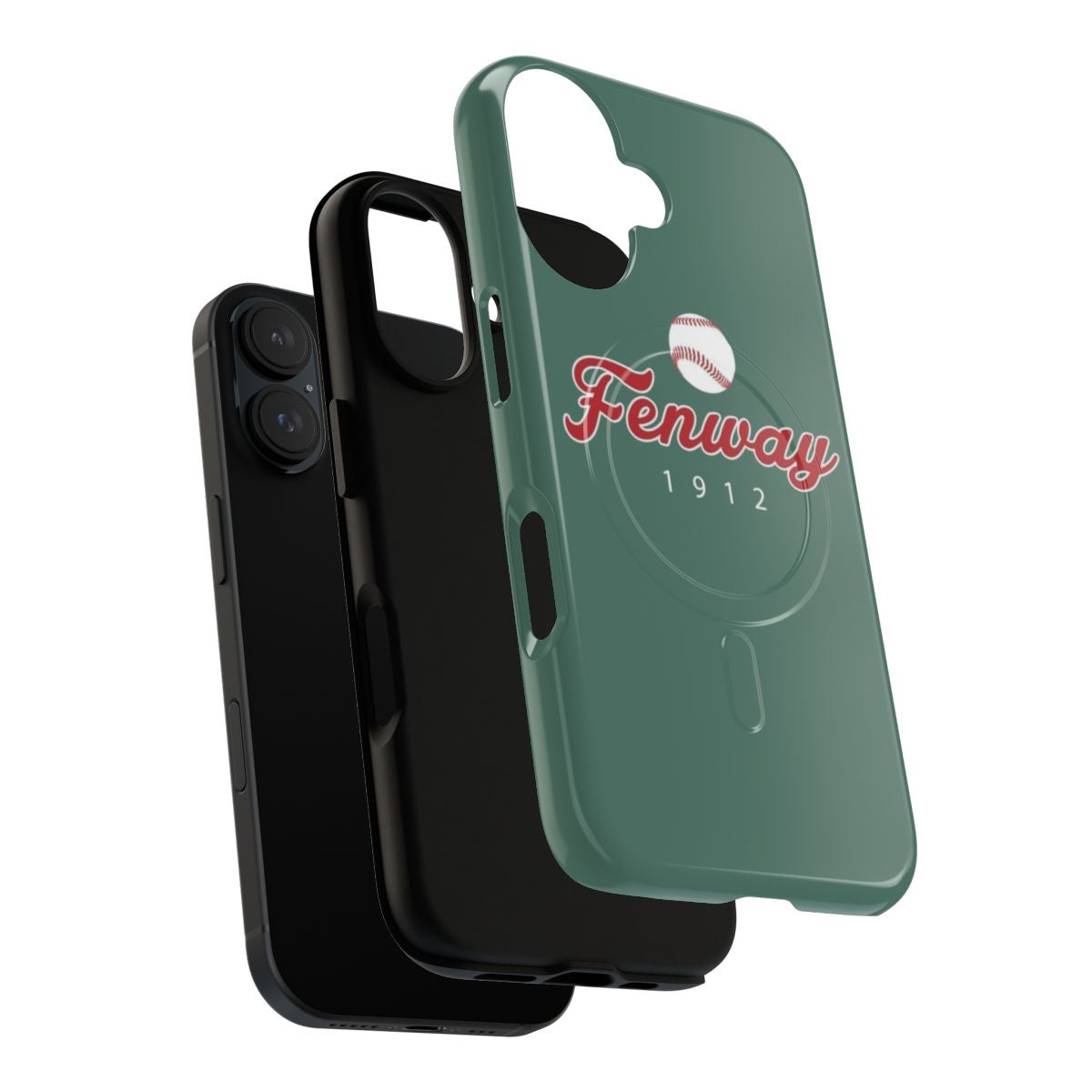 Minimalist Fenway Park inspired phone case with artistic baseball design - Layers