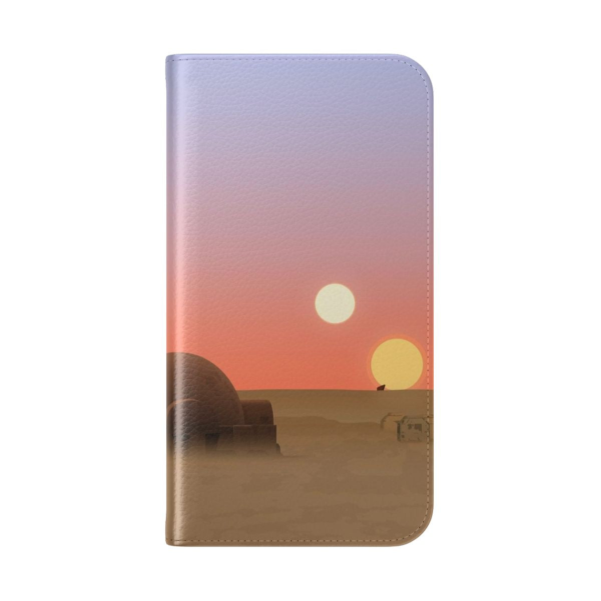 Tatooine Sunset-Inspired Flip Cover Phone Case - Folded Back