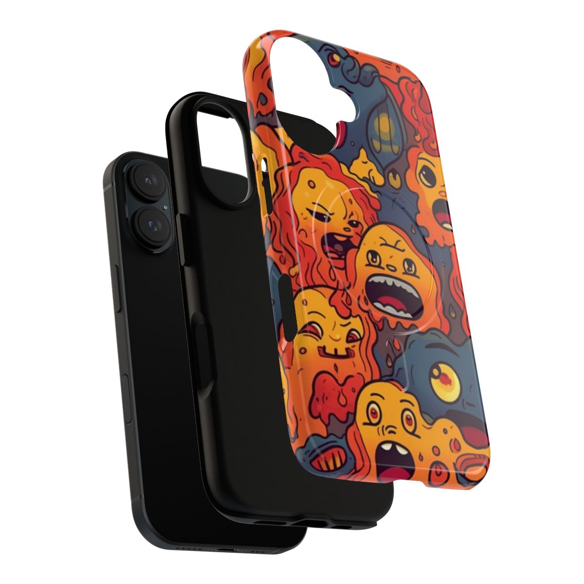 Demon emoji design on a durable magnetic phone case - Layers