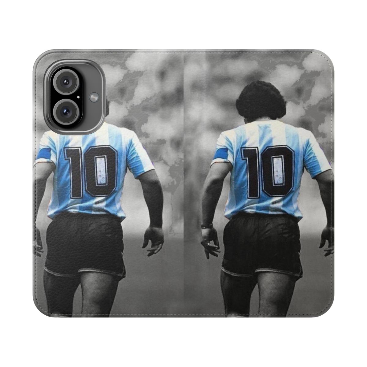 Maradona 10 flip phone case featuring the legendary Argentine footballer's iconic jersey number