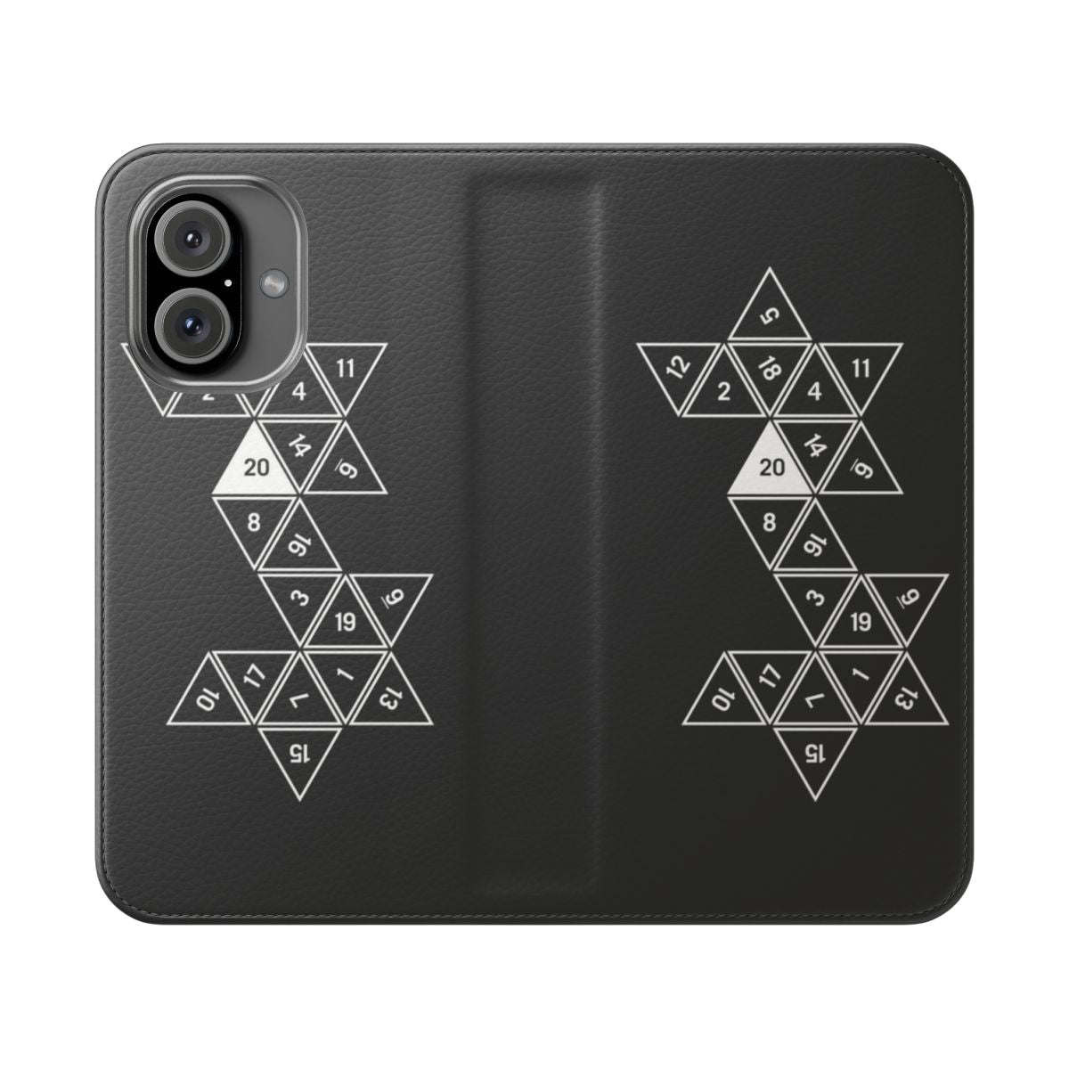 Tabletop Themed D20 Flip Cover Phone Case