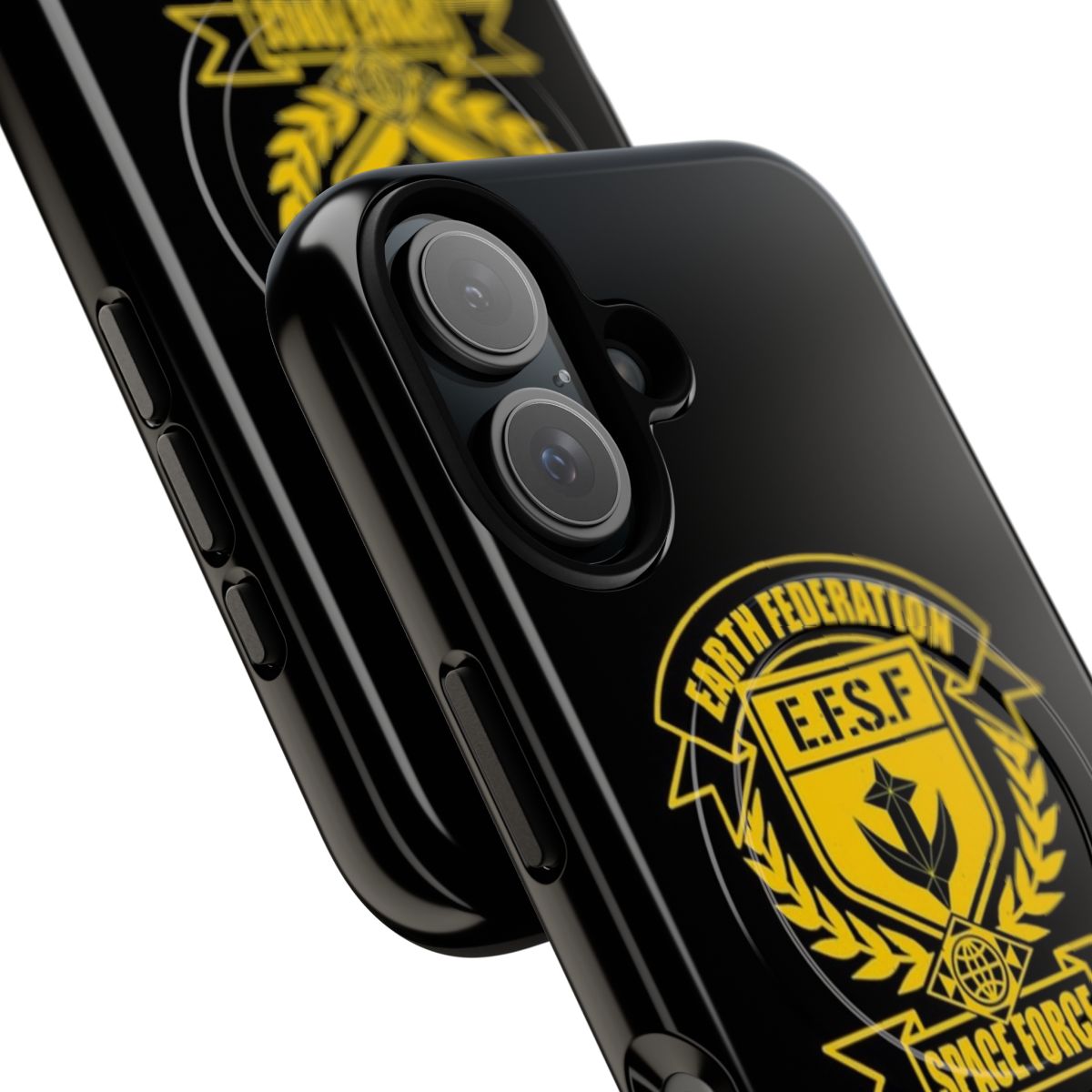 Magnetic tough phone case with robot and anime-inspired design - Detail