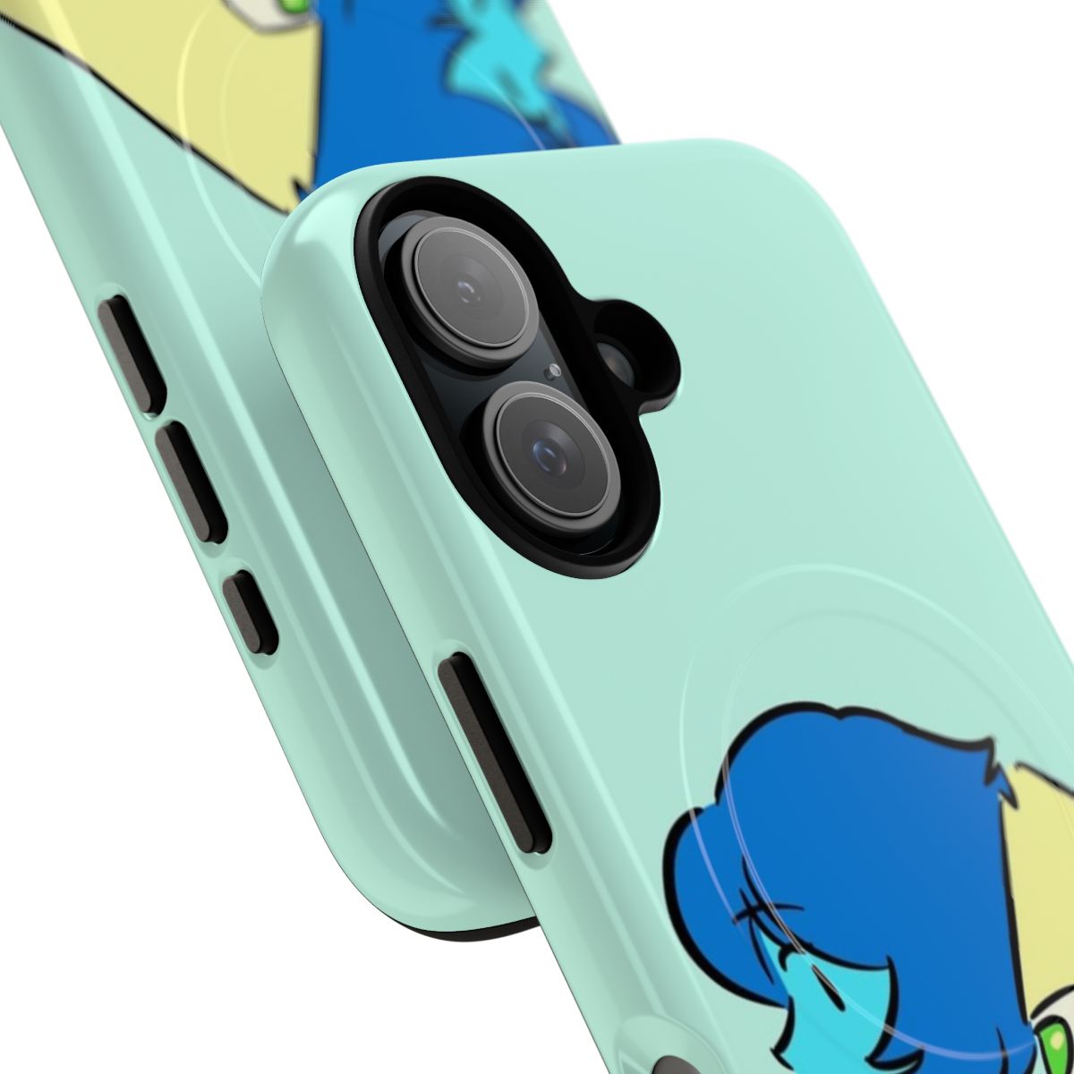 Magnetic tough phone case featuring Lapis Lazuli, Peridot, and other Steven Universe cartoon characters - Detail