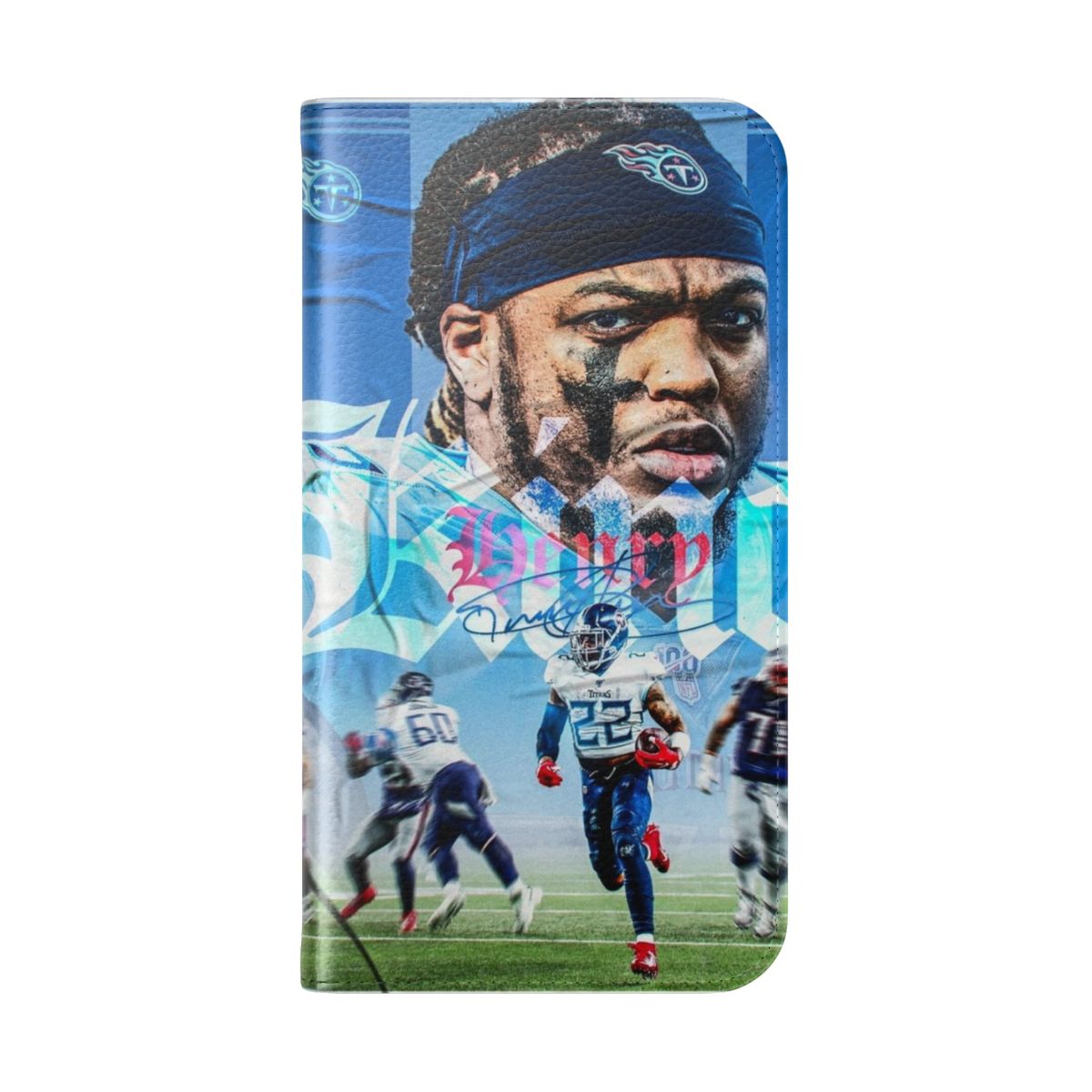 Derrick Henry Tennessee Titans Football Sports Art Flip Cover Phone Case - Folded Back