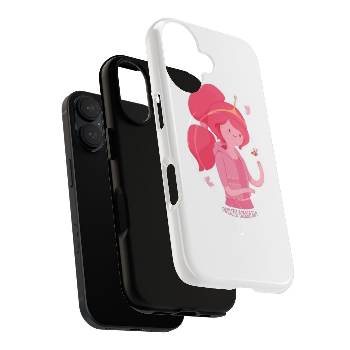 Colorful phone case featuring the character Princess Bubblegum from the popular cartoon show Adventure Time - Layers