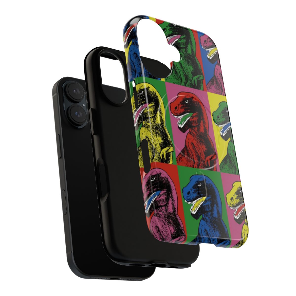 Colorful dinosaur pop art phone case - Layers