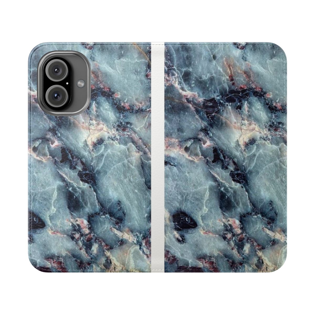 Marble stone flip cover phone case