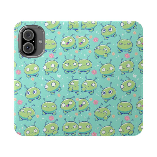 Cosmic Mooncake Pattern Phone Flip Cover Case