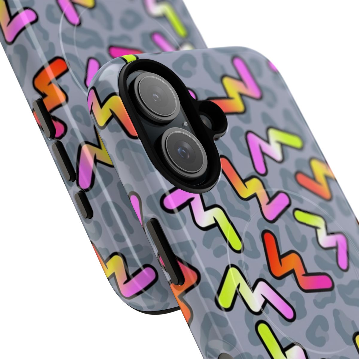 Stylish Daniel Ricciardo-inspired phone case with a retro 90s pattern design - Detail