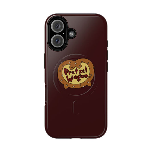 Pretzel Wagon Logo Magnetic Tough Phone Case featuring a design inspired by The Simpsons