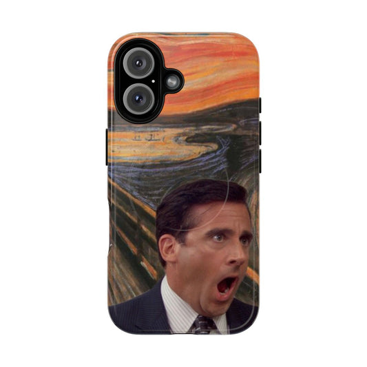 "Michael Scott 'The Scream' inspired magnetic tough phone case"