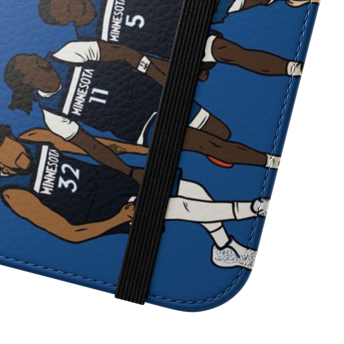 Timberwolves-inspired basketball phone case featuring players' names - Close Up