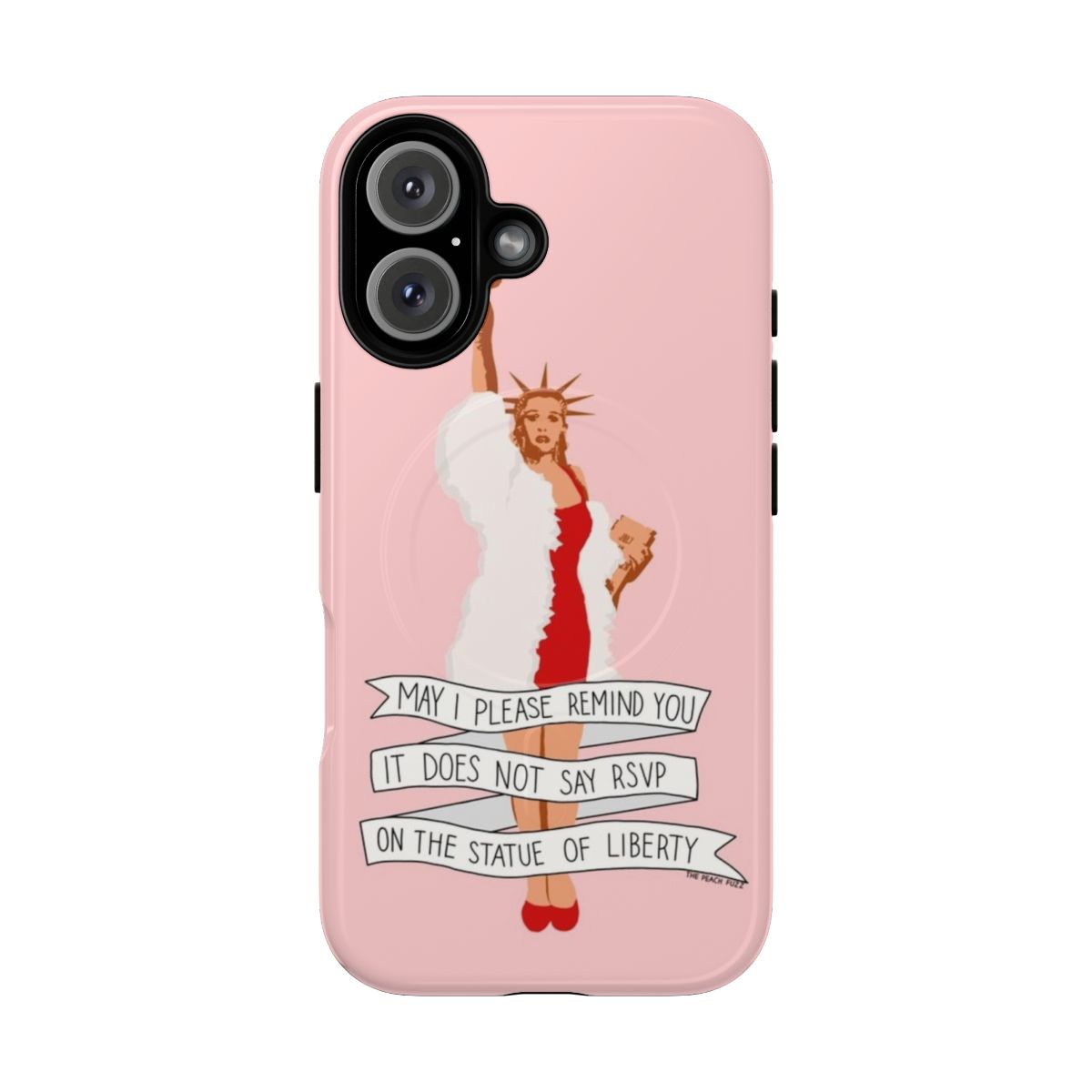 Feminist and girl power magnetic tough phone case with Statue of Liberty inspired design