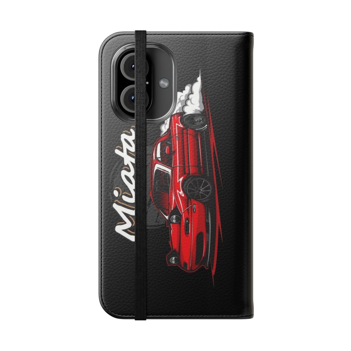 Mazda MX5 Miata-inspired flip phone case with a sleek design - Folded Front