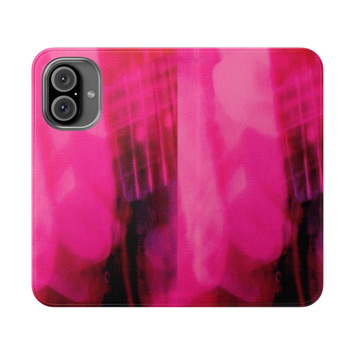 Pink flip cover phone case inspired by the album Loveless