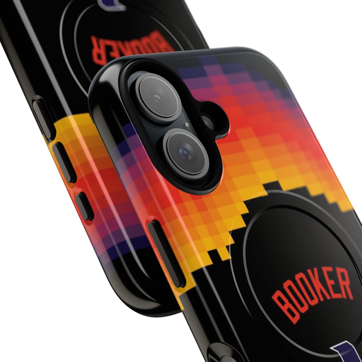 Magnetic tough phone case featuring a retro Phoenix Suns design - Detail