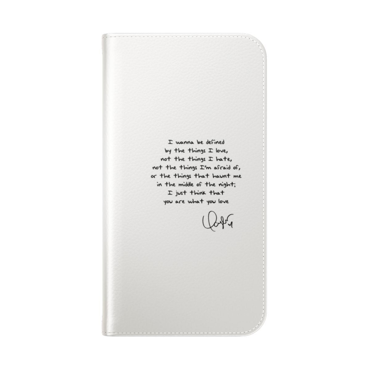 Flip phone case featuring the Taylor Swift "Daylight" song lyric quote - Folded Back