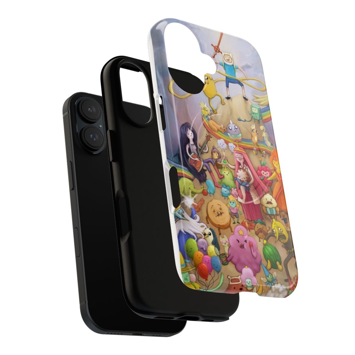 Colorful phone case with Adventure Time-inspired design - Layers