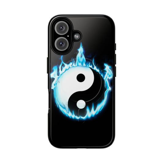 Yin Yang Feng Shui Magnetic Tough Phone Case with Koi Fish Design