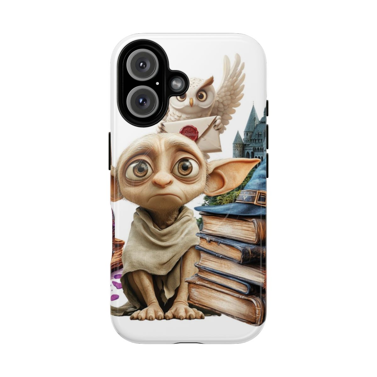 Magnetic protective phone case with Harry Potter inspired design