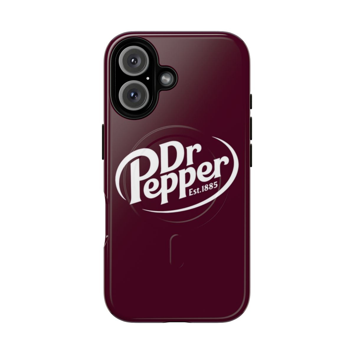 Retro vintage style phone case with Dr Pepper soda design