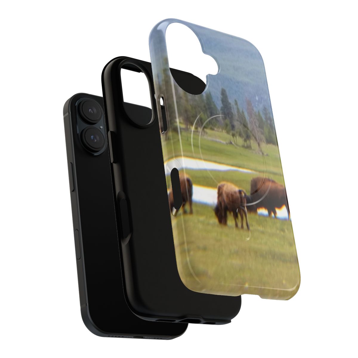 Bison magnetic phone case with tough protection - Layers