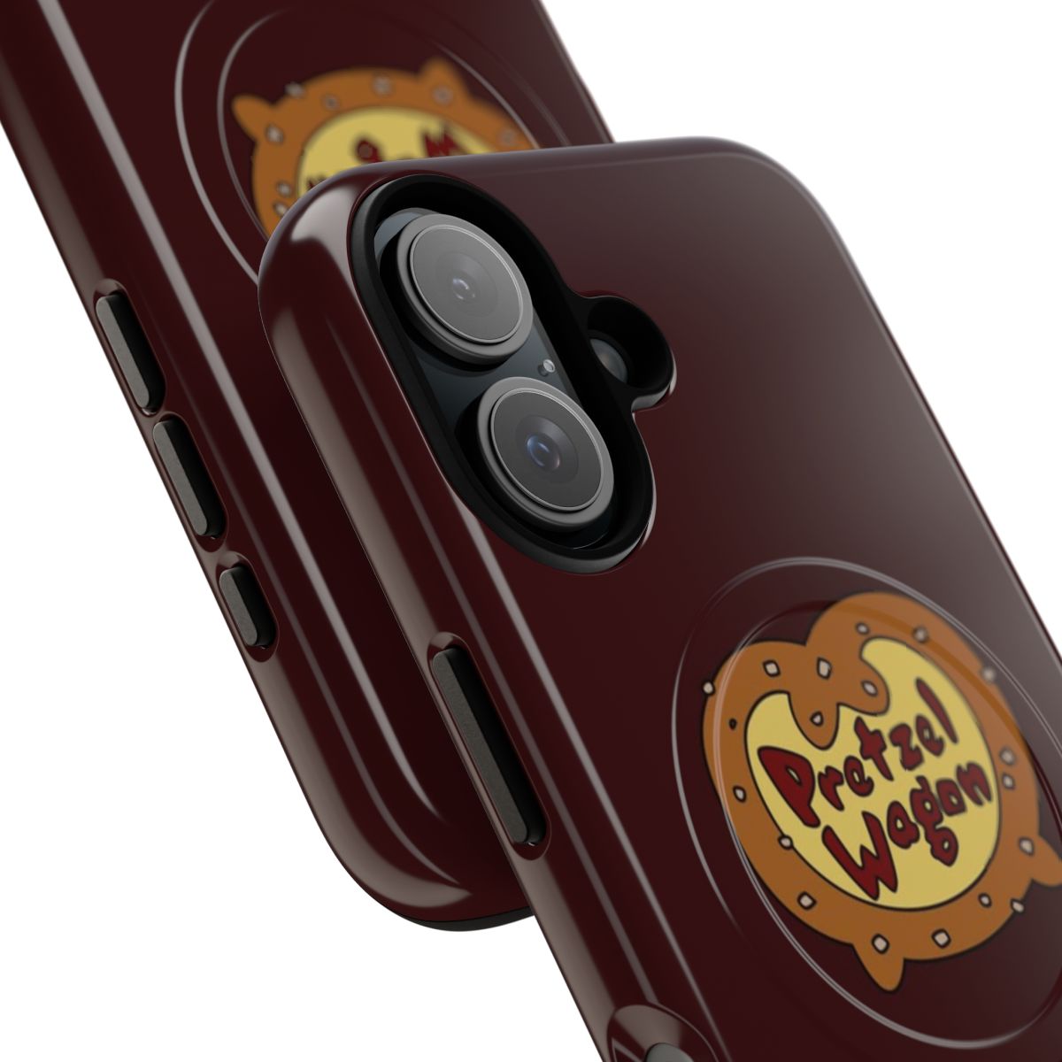 Pretzel Wagon Logo Magnetic Tough Phone Case featuring a design inspired by The Simpsons - Detail