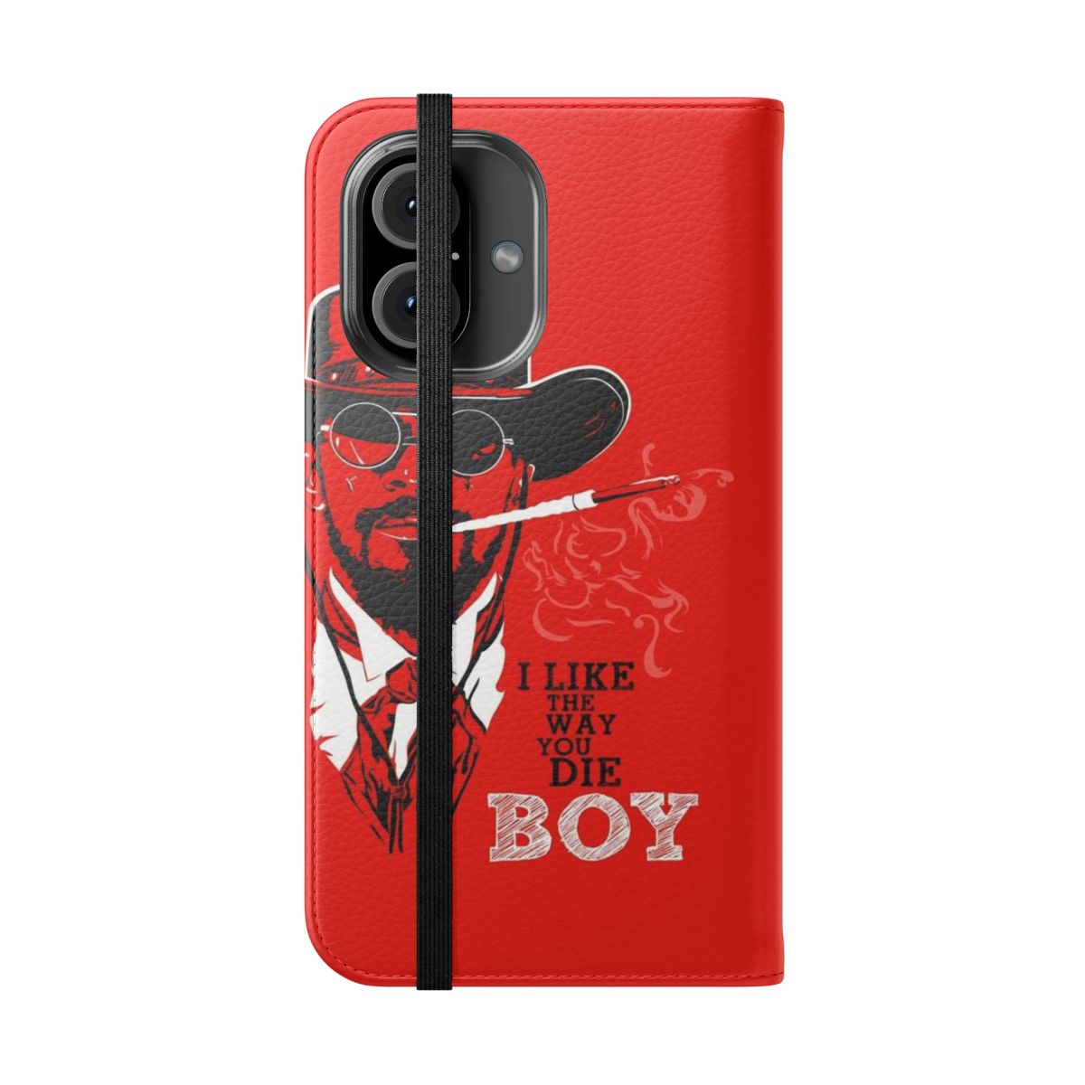 Custom phone case featuring Django Unchained movie-themed design - Folded Front