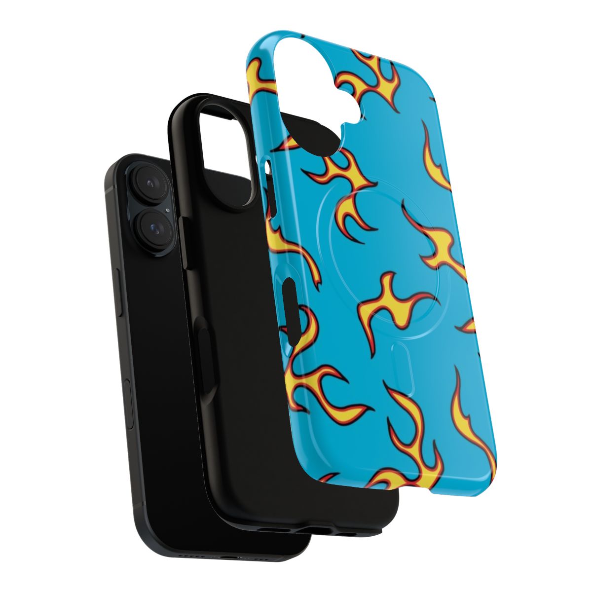 Flames Magnetic Protective Phone Case for Tyler the Creator, Golf Le Fleur, Brockhampton Fans - Layers