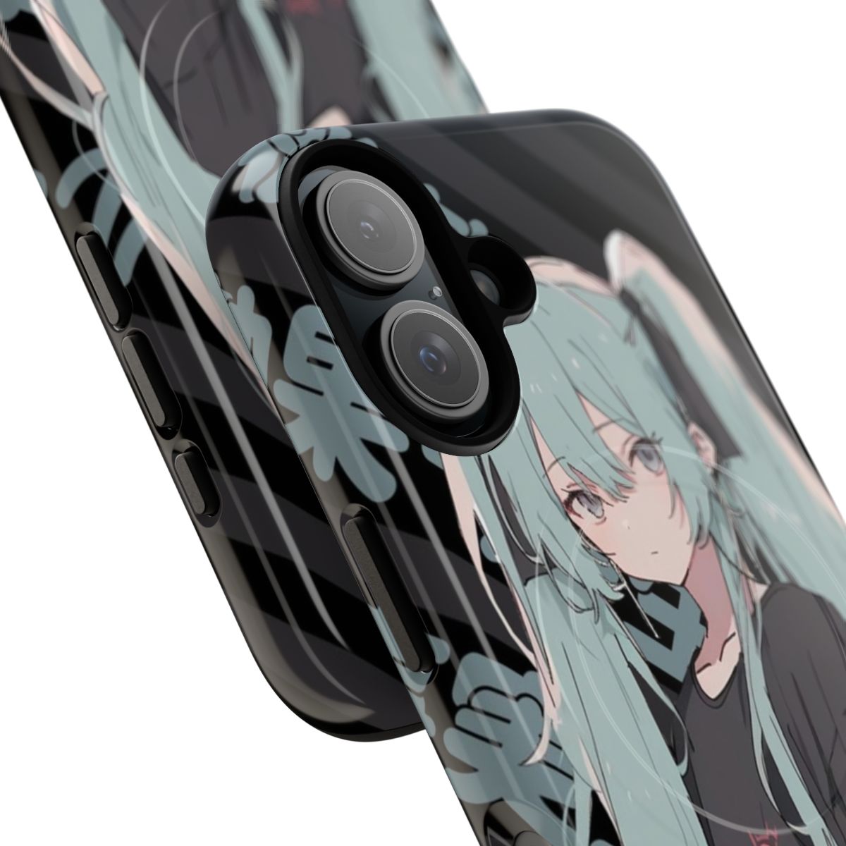 Hatsune Miku inspired phone case with a tough, magnetic design - Detail