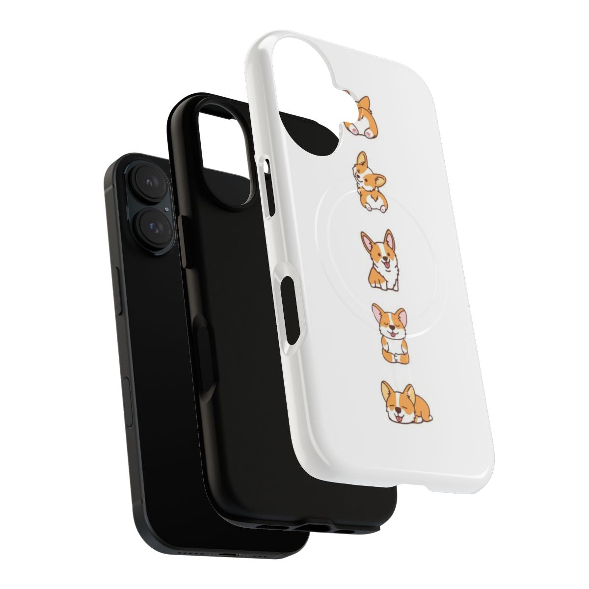 Cute Corgi Puppy on a Magnetic Tough Phone Case - Layers