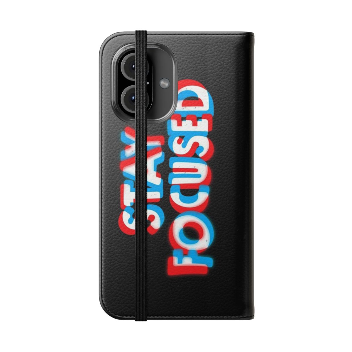 Stylish minimalist phone case with unique typography design - Folded Front