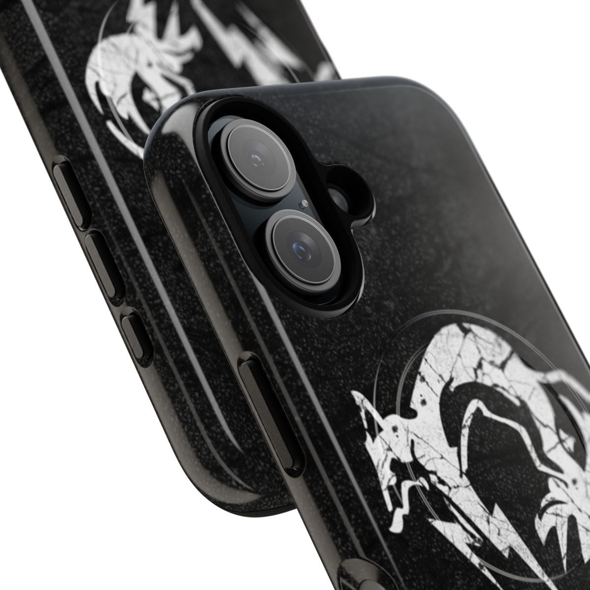 White Foxhound-inspired tactical phone case with magnetic closure - Detail