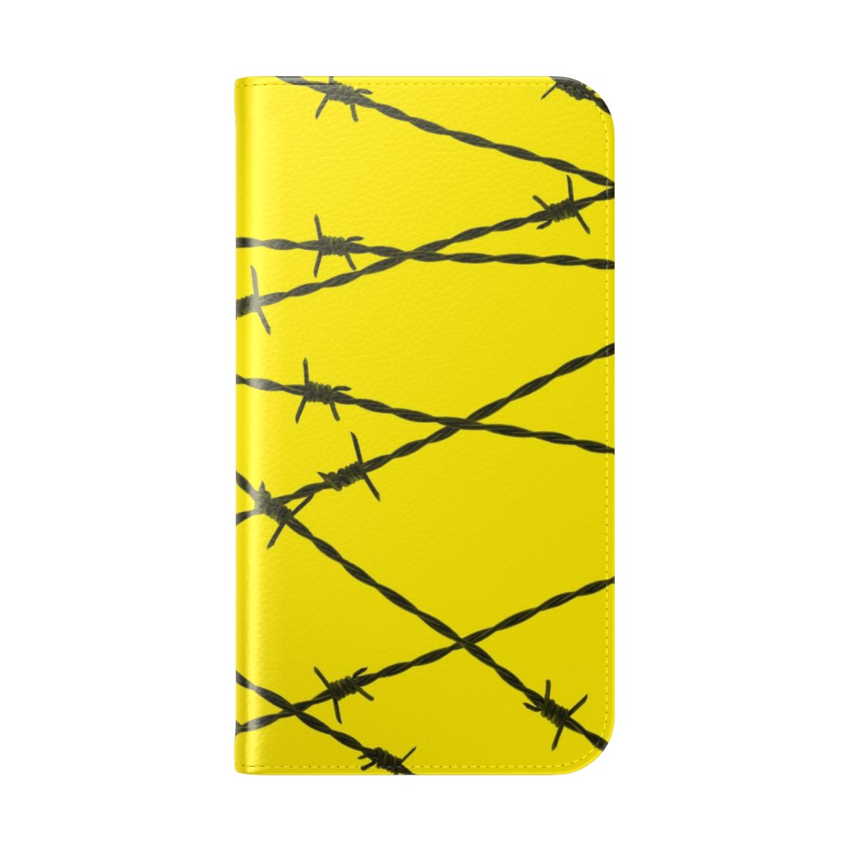 A sleek and durable flip cover phone case with a Post Malone-inspired design. - Folded Back