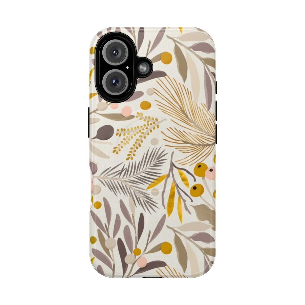 Serenity floral phone case with watercolor botanical pattern