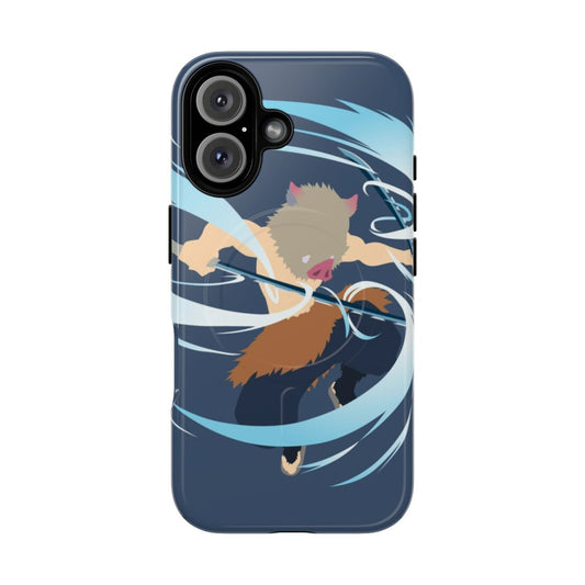 Inosuke Hashibira phone case with a tough and magnetic design