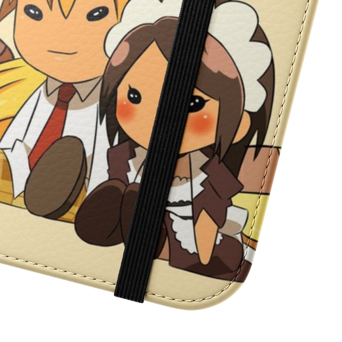 Flip phone case featuring cute chibi characters from the anime and manga series Kaichou wa Maid-sama! - Close Up