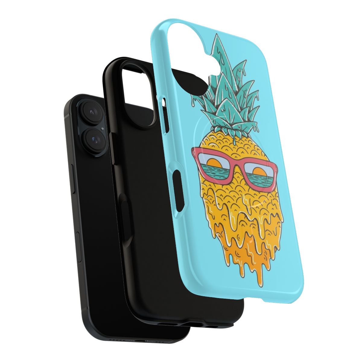 Pineapple-themed summer phone case with a colorful, tropical design - Layers