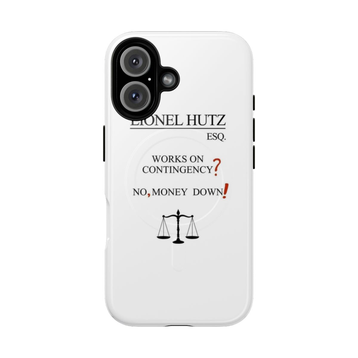 Lionel Hutz inspired phone case with The Simpsons lawyer graphics