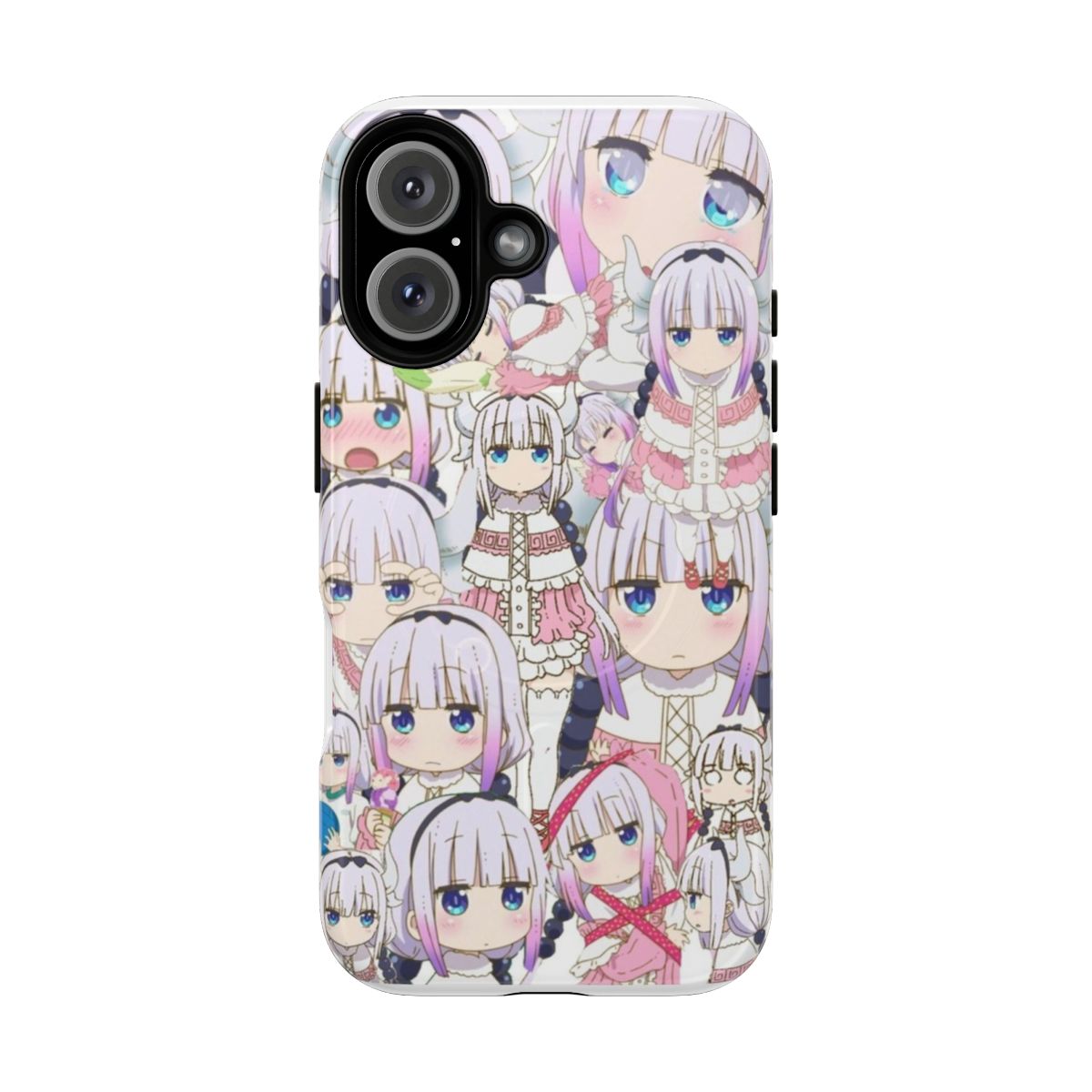 Anime-inspired phone case with characters from Miss Kobayashi's Dragon Maid