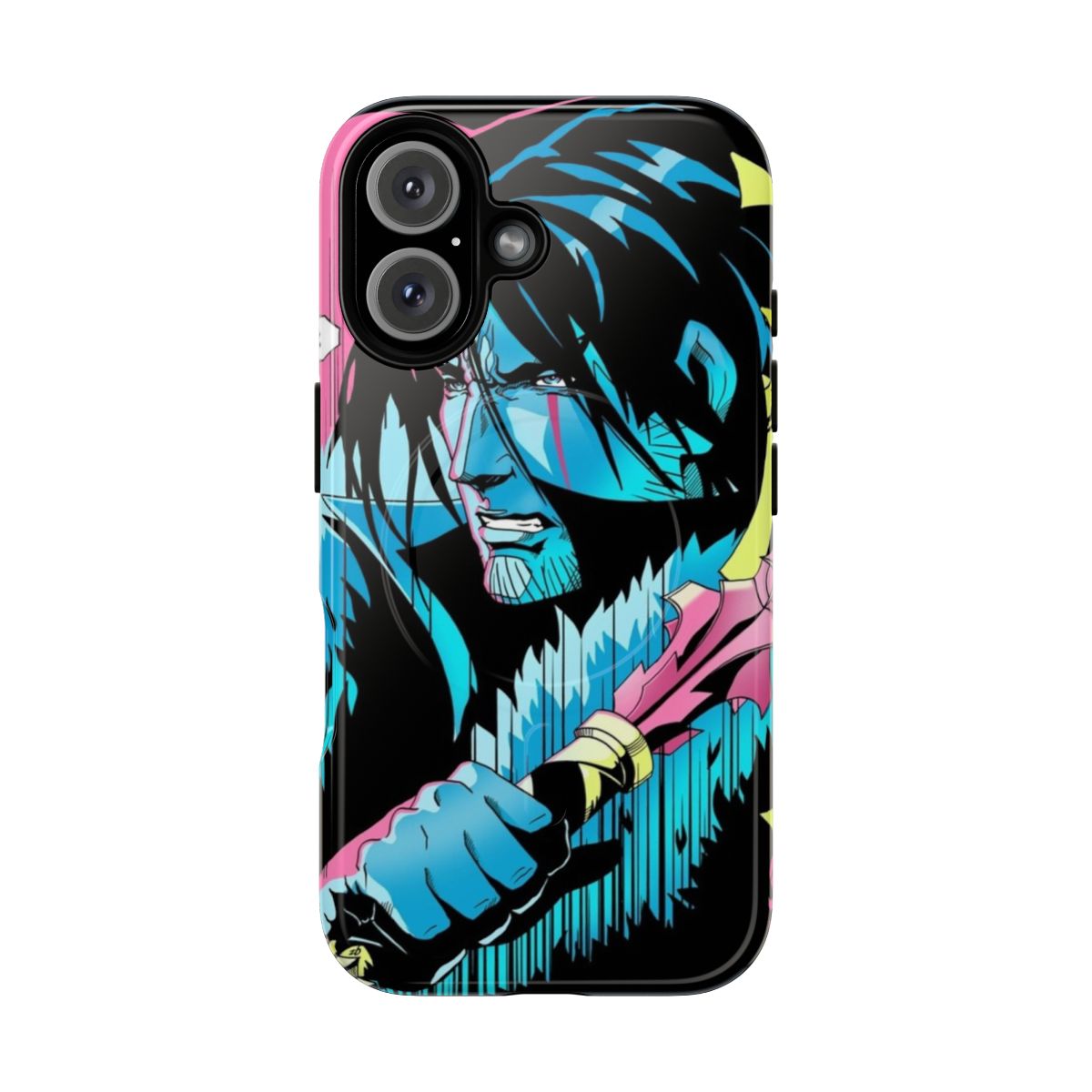 Tough magnetic phone case with an illustration of Trevor Belmont from the Castlevania video game series.