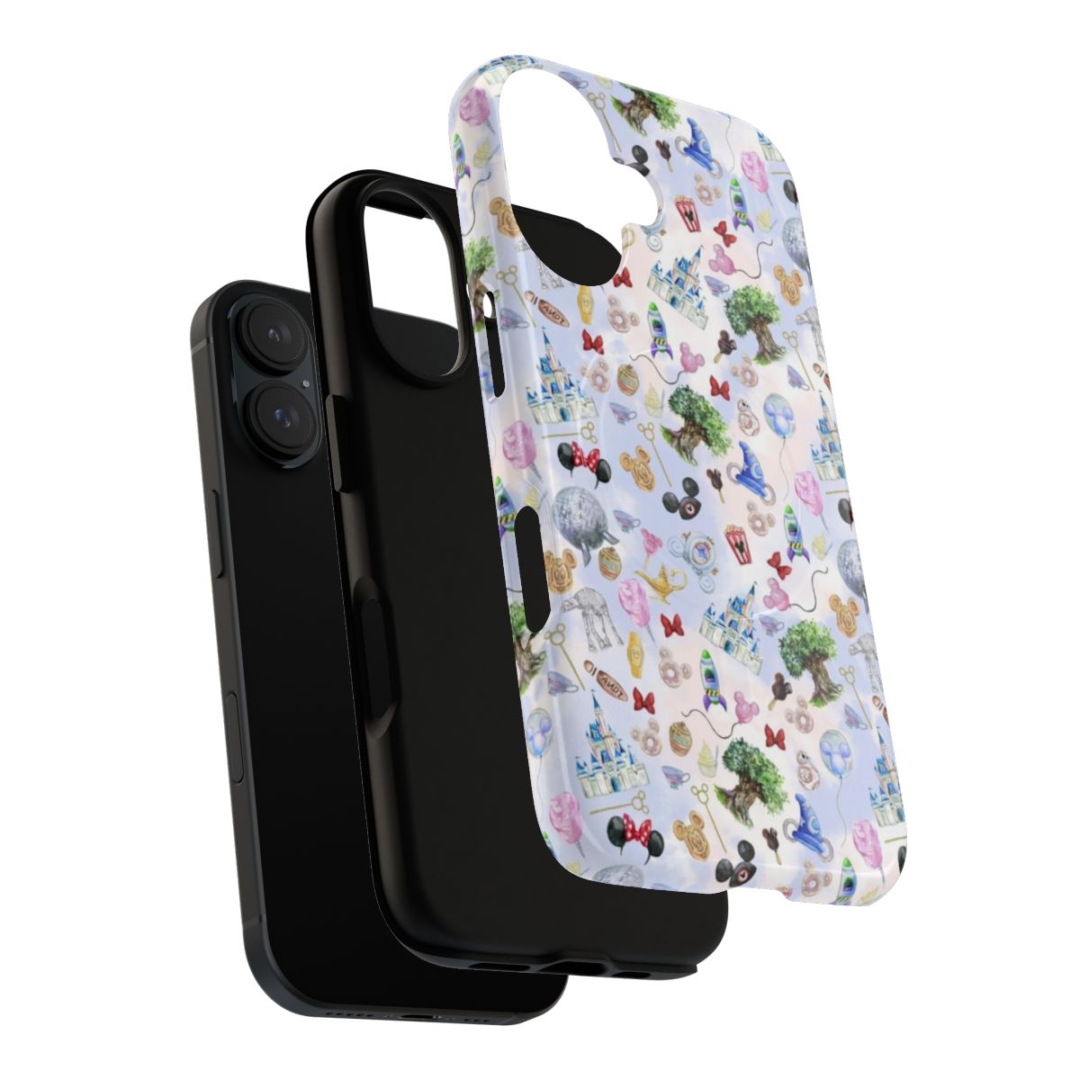 Magnetic tough phone case for Disney World and other theme park trips - Layers