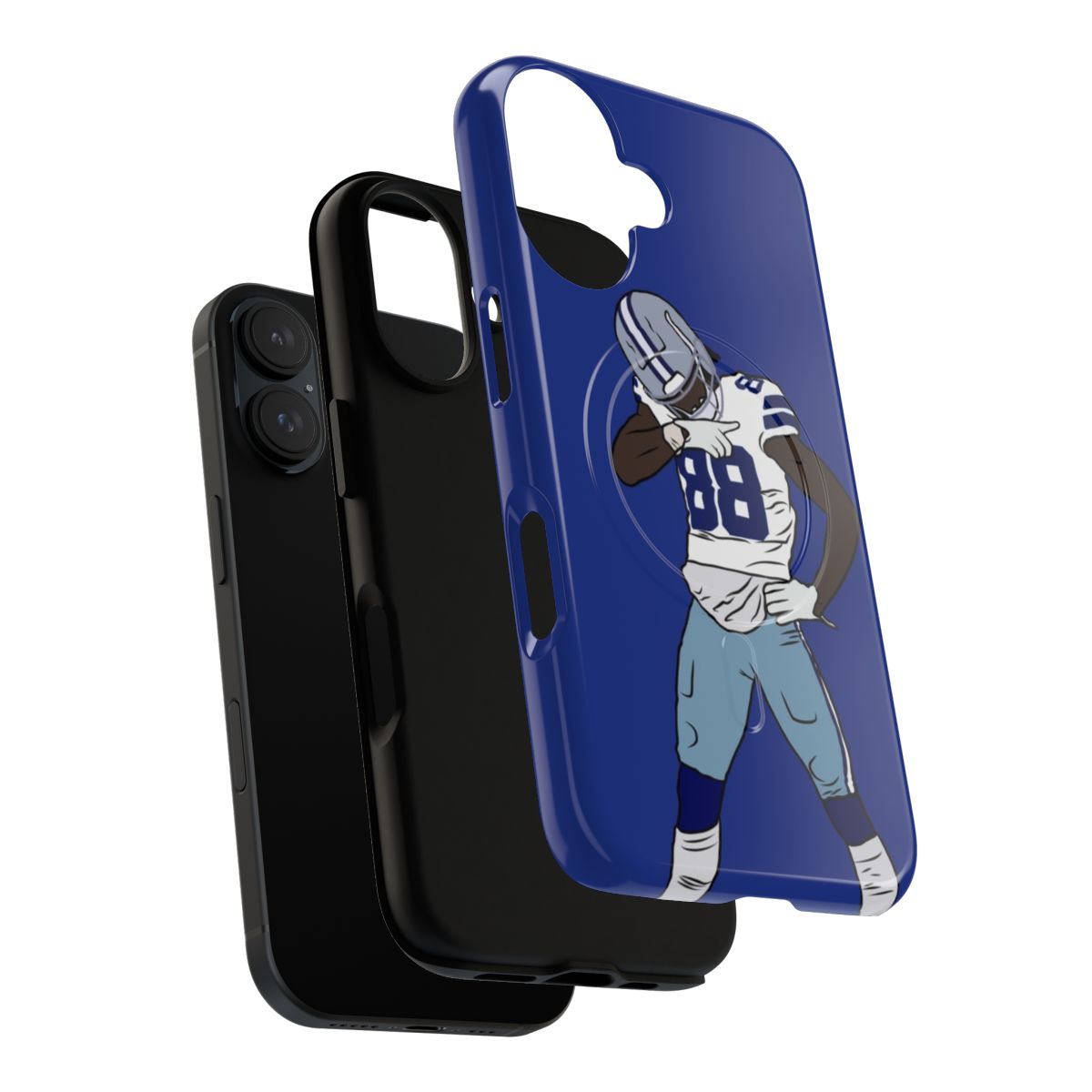 Football phone case featuring CeeDee Lamb's signature touchdown celebration - Layers