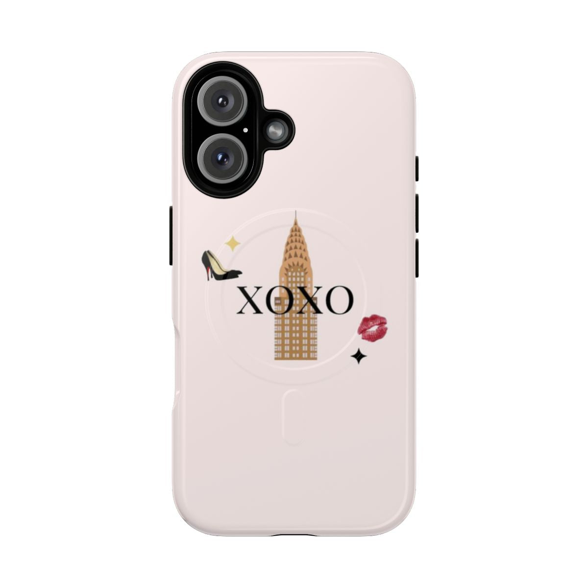 Stylish and durable magnetic phone case with Gossip Girl inspired design