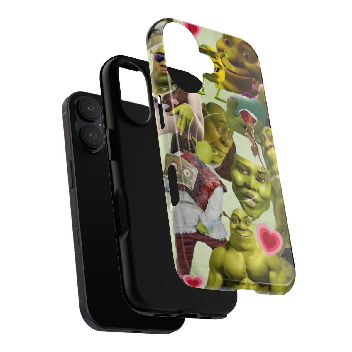 Image of a Shrek-inspired magnetic phone case - Layers