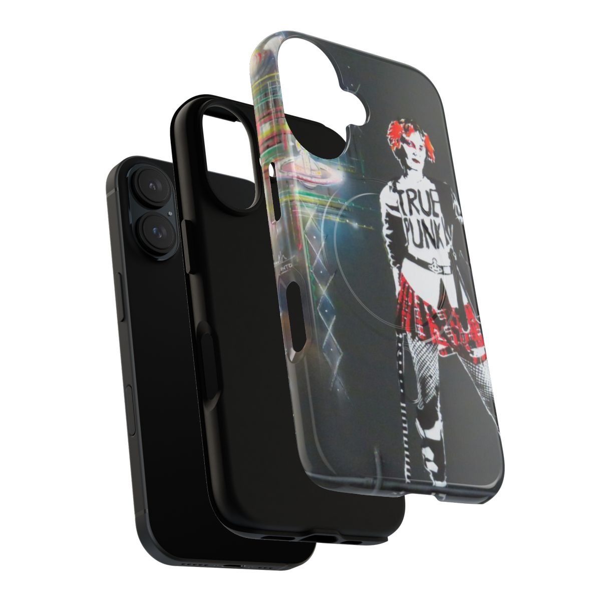 Stylish magnetic phone case with graffiti street art design - Layers