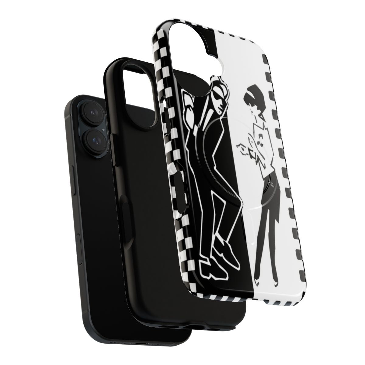 Ska/Two Tone Design Magnetic Protective Phone Case - Layers