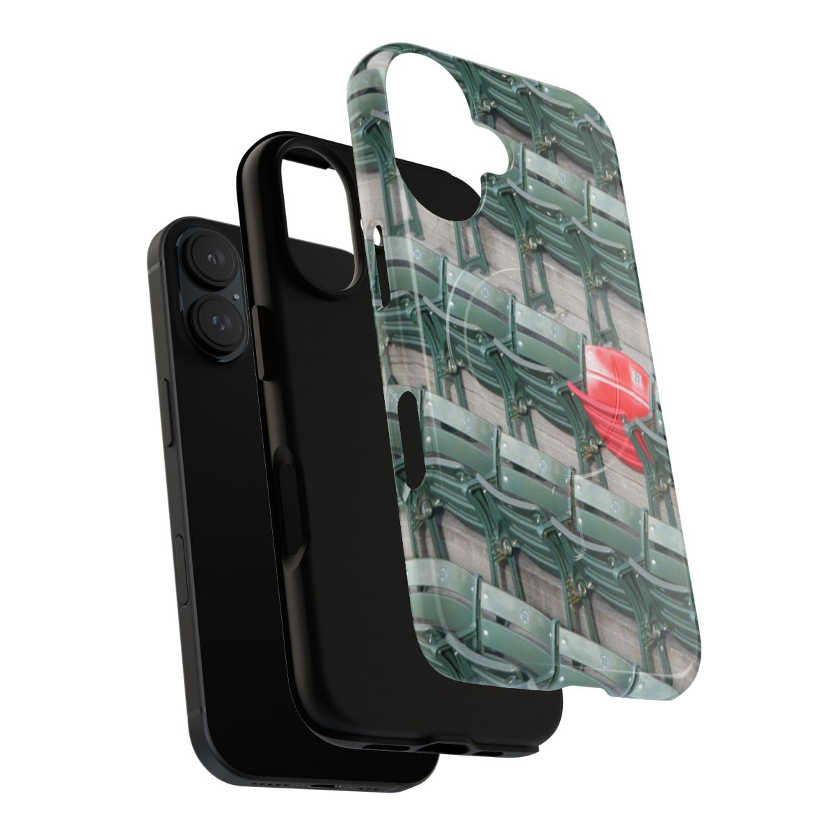 Fenway Park inspired magnetic tough phone case with red chair design - Layers