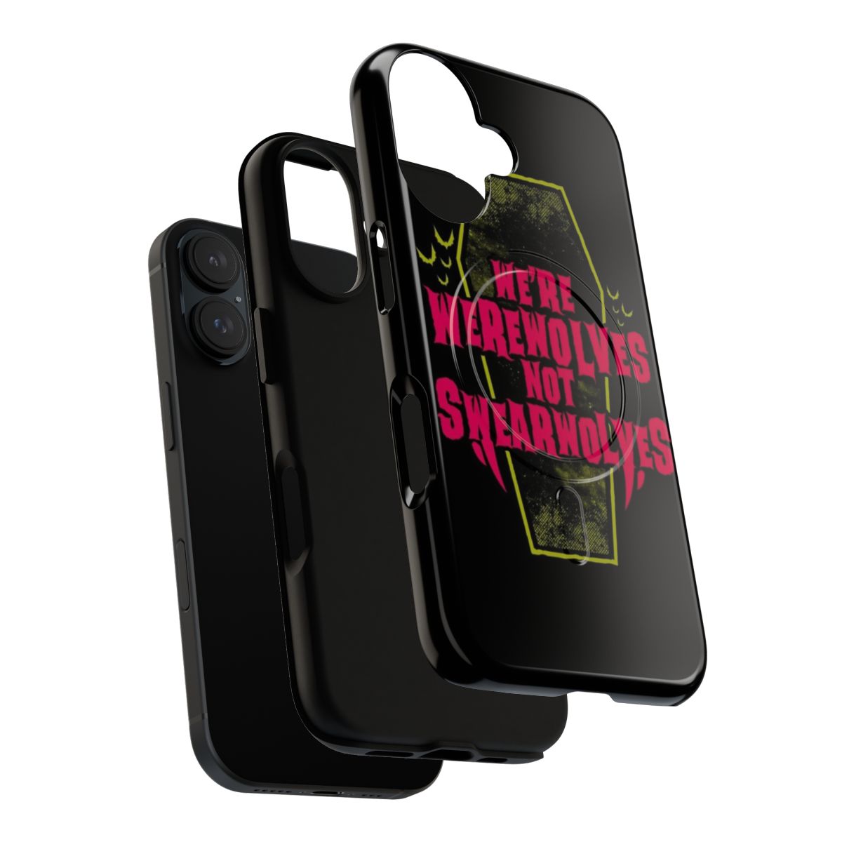 Werewolves Not Swearwolves - Tough Phone Case with Distressed Gothic Horror Graphic - Layers