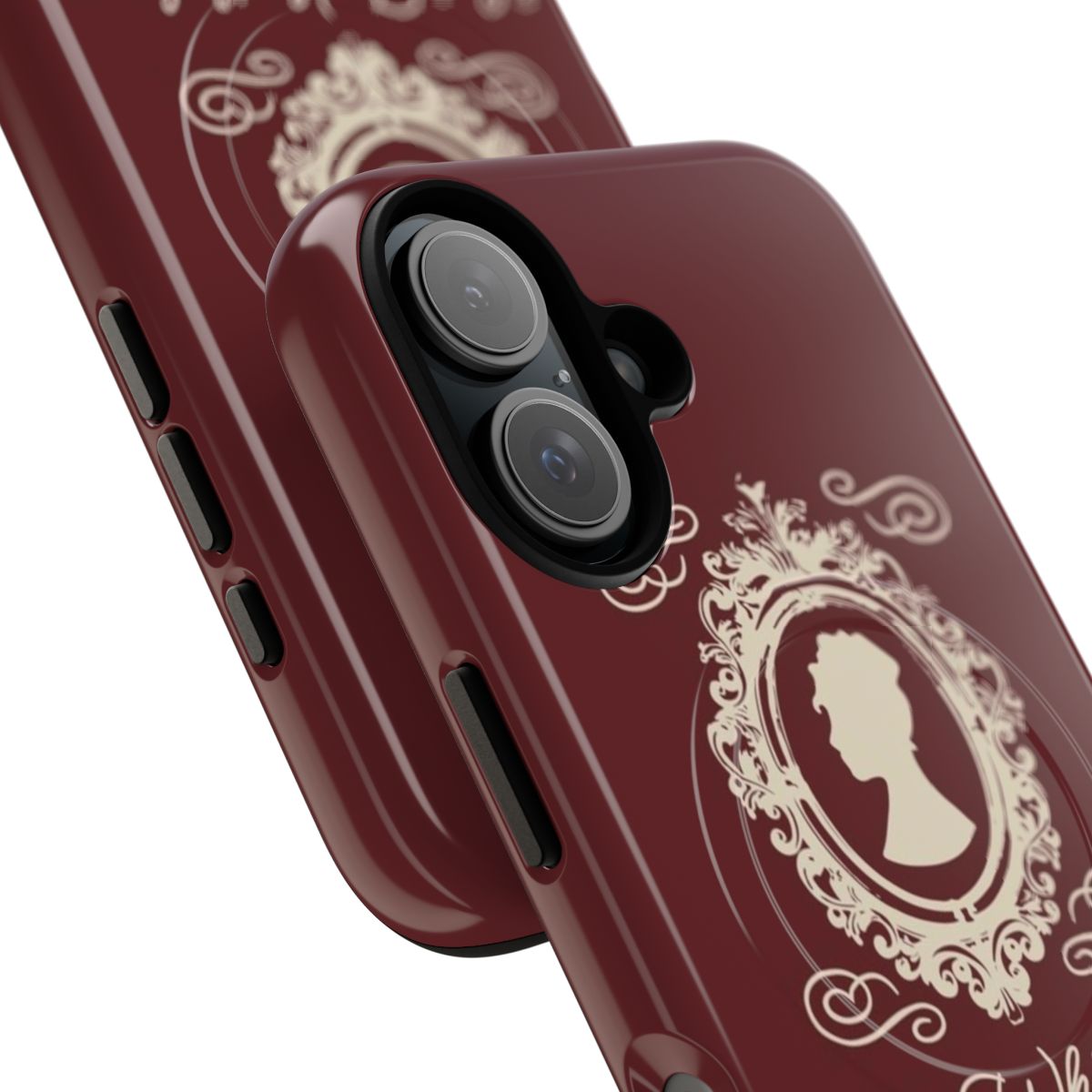 Magnetic phone case featuring a Lady Whistledown-inspired design for Bridgerton fans - Detail